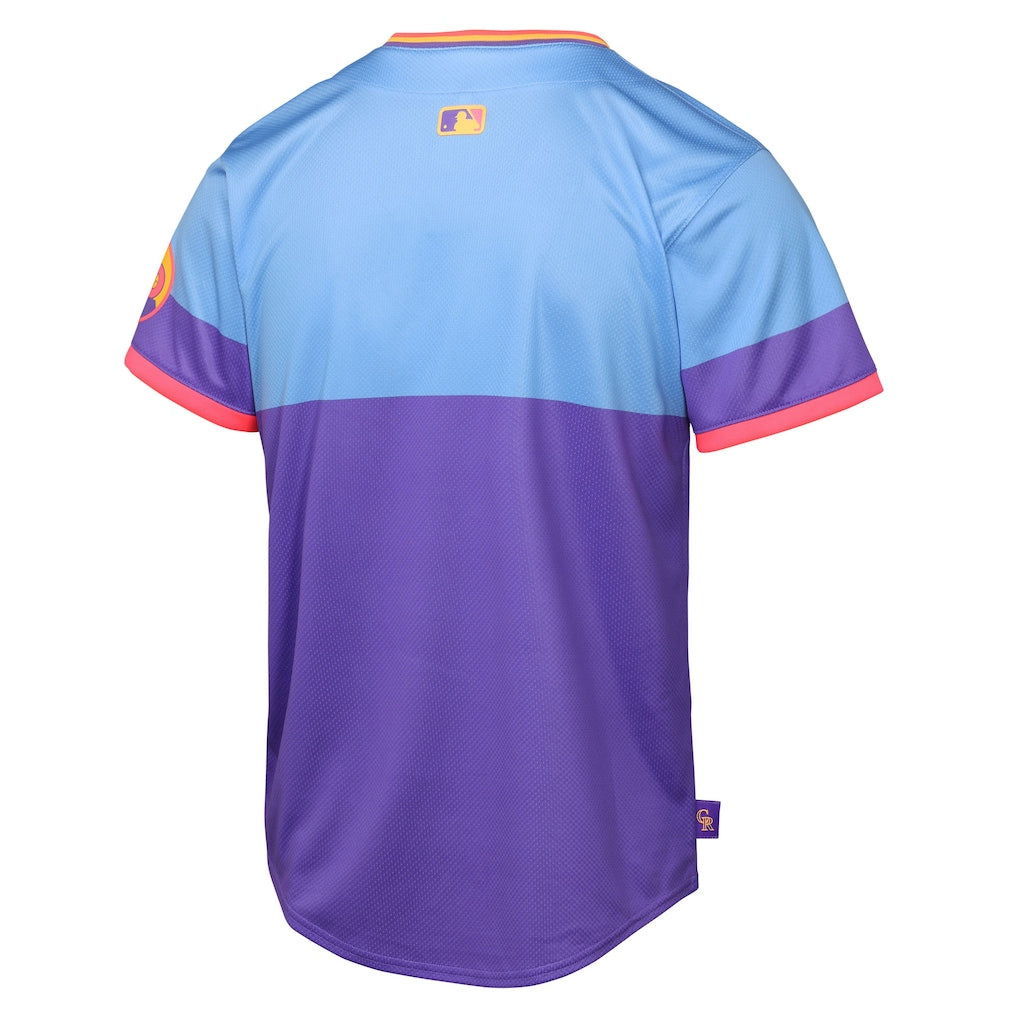 Colorado Rockies Nike Youth 2025 City Connect Limited Jersey - Purple/Light Blue