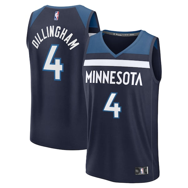 Rob Dillingham  Minnesota Timberwolves  Youth 2024 NBA Draft Fast Break Player Jersey - Icon Edition - Navy