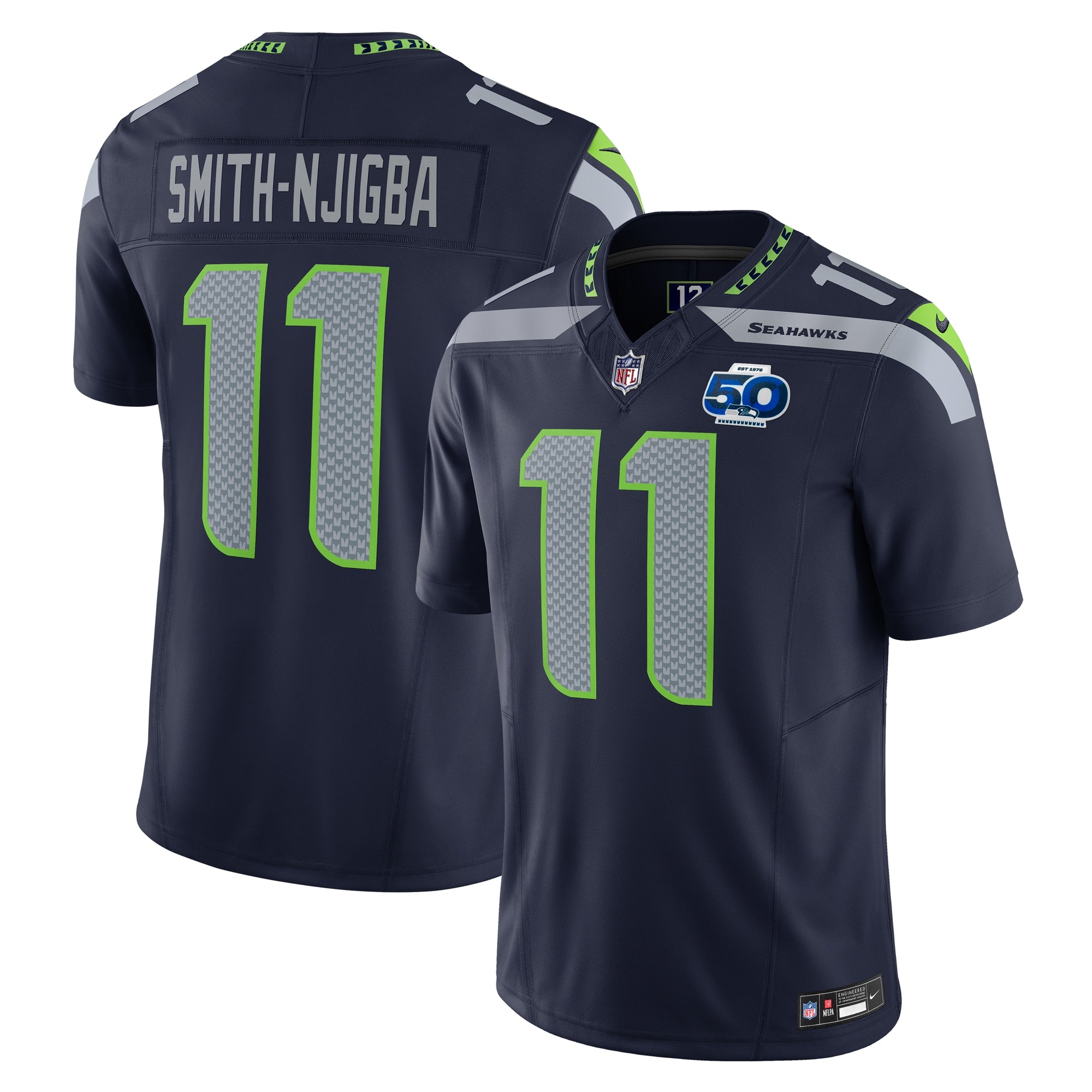 Jaxon Smith-Njigba Seattle Seahawks Nike 50th Season Vapor F.U.S.E. Limited Jersey - Royal/College Navy