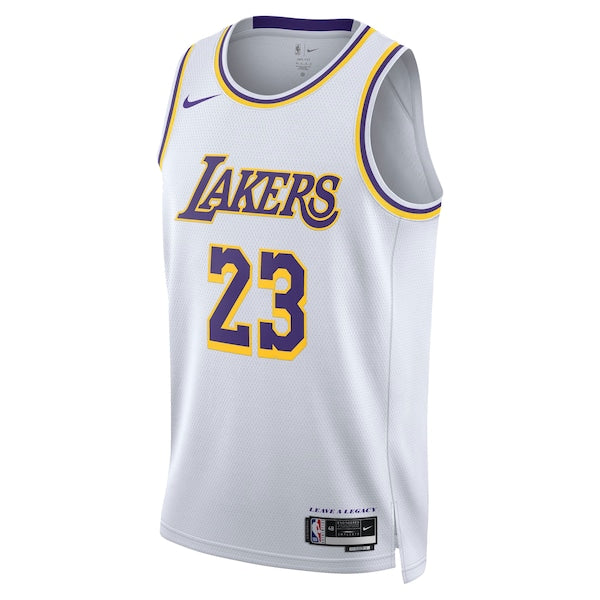 LeBron James Los Angeles Lakers Nike Unisex Swingman Jersey - Association Edition - White/Gold
