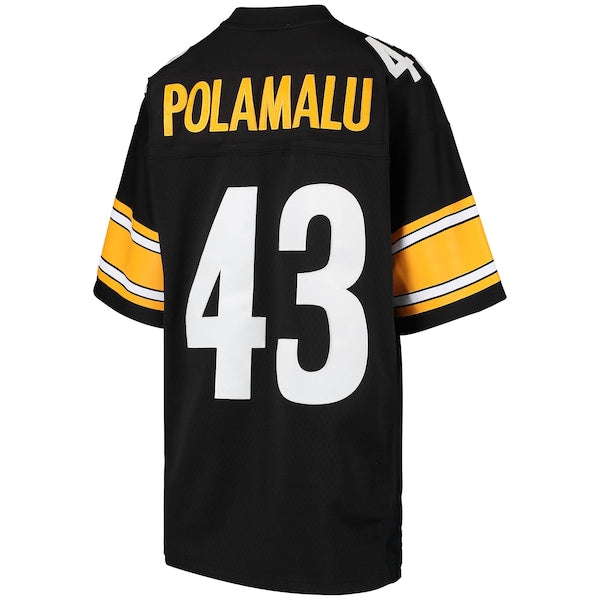 Troy Polamalu Pittsburgh Steelers Youth 2005 Gridiron Classics Retired Player Legacy Jersey - Black/White