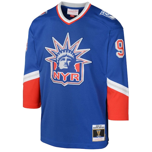 Wayne Gretzky New York Rangers  Youth 1996/97   Blue Line Player Jersey