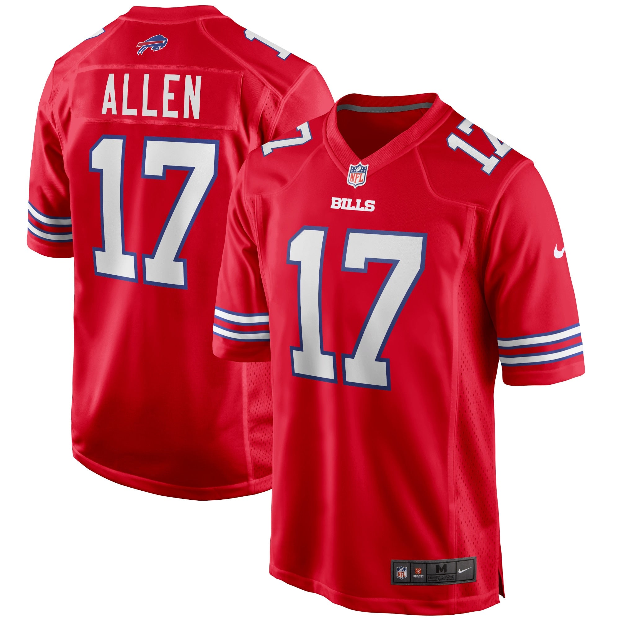Josh Allen Buffalo Bills Nike Alternate Game Player Jersey - White/Red/Royal