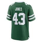 Cam Jones New York Jets Nike Team Game Jersey - Legacy Green