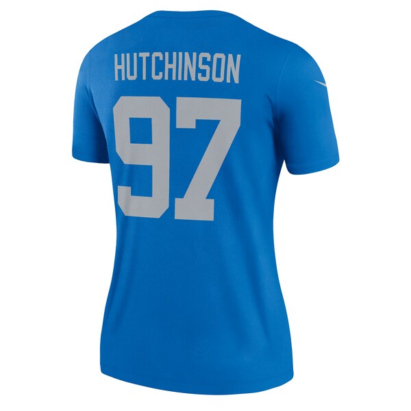 Aidan Hutchinson Detroit Lions Nike Women's Alternate Legend Player Performance Top -  Blue