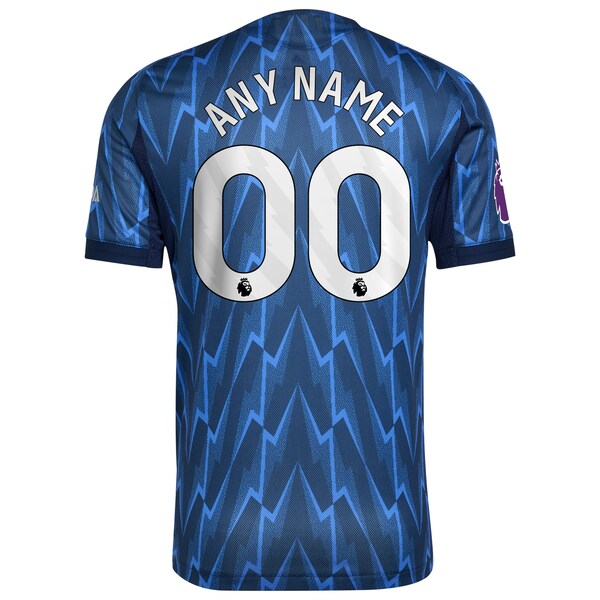 Arsenal adidas 2025/26 Away Authentic Custom Jersey - Blue/Red