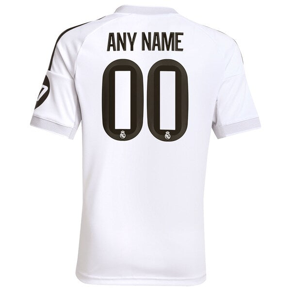 Los Merengues adidas Youth 2025/26 Home Replica Custom Jersey - White/Blue