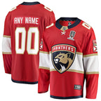 Florida Panthers  2025 Stanley Cup Champions Breakaway Custom Jersey - Red