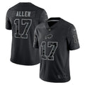 Men's Buffalo Bills Josh Allen Nike RFLCTV Limited Jersey - Black