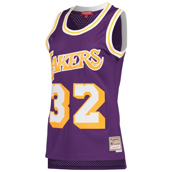 Magic Johnson Los Angeles Lakers Women's Hardwood Classics 1984/85 Swingman Jersey - Purple