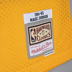 Magic Johnson Los Angeles Lakers 1984/85 Hardwood Classics Fadeaway Swingman Player Jersey - Gold/Purple