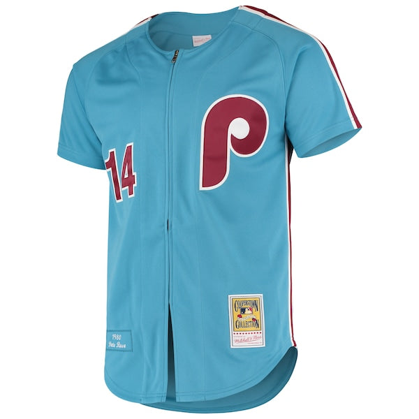 Pete Rose Philadelphia Phillies Cooperstown Collection Authentic Jersey - Light Blue