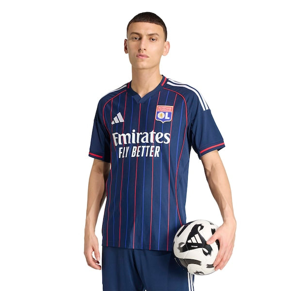 Olympique Lyonnais adidas 2025/26 Away Replica Jersey - Blue/White