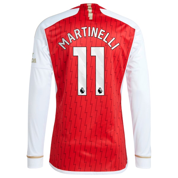 Gabriel Martinelli Arsenal adidas 2023/24 Home Replica Player Long Sleeve Jersey - Red