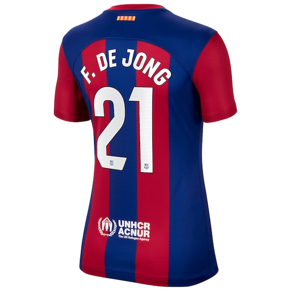 Frenkie de Jong Barcelona Nike Women's 2023/24 Home Replica Jersey - Royal