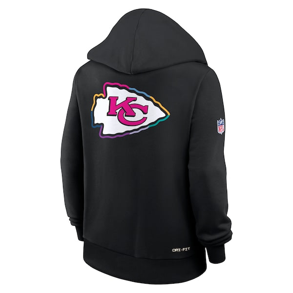 Kansas City Chiefs Nike Women's 2025 NFL Crucial Catch Sideline Standard Issue Dri-FIT Hoodie - Black