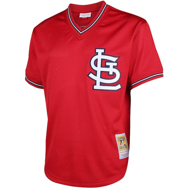 Ozzie Smith St. Louis Cardinals Cooperstown Mesh Batting Practice Jersey - Red/Navy
