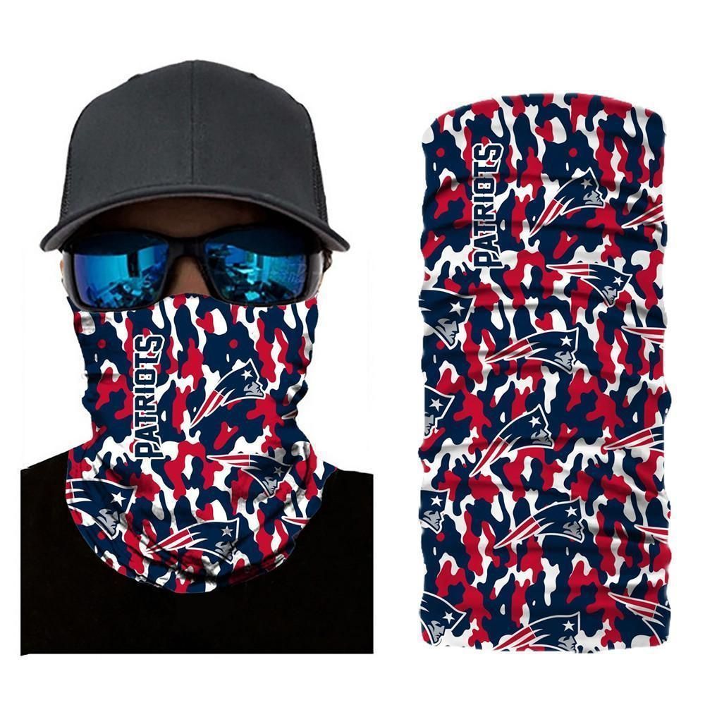 CAMO NEW ENGLAND PATRIOTS FACE MASK BANDANAS