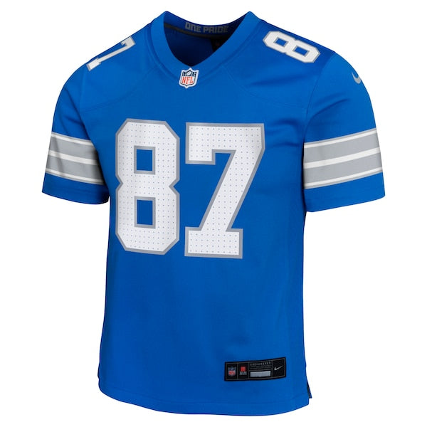 Sam LaPorta Detroit Lions Nike Youth Team Player Game Jersey - Blue