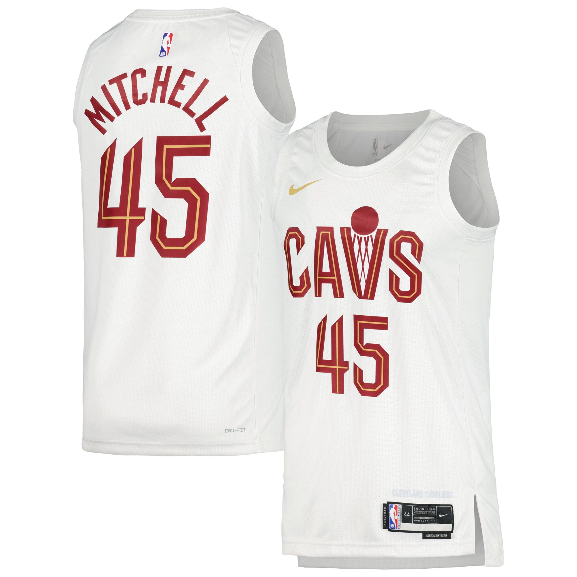 Donovan Mitchell Cleveland Cavaliers Nike Unisex Swingman Jersey - Icon Edition - Wine/White