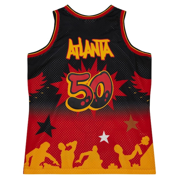 Atlanta Hawks x Tats Cru Hardwood Classics Fashion Jersey - Black
