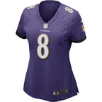 Lamar Jackson Baltimore Ravens Nike Women's Game Player Jersey - Purple/Black/White