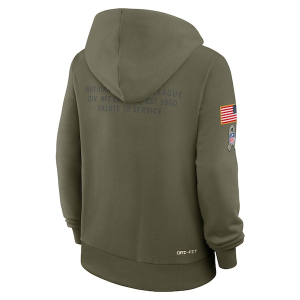 Dallas Cowboys Nike Women's 2025 Salute to Service Sideline Standard Issue Dri-FIT Hoodie - Olive