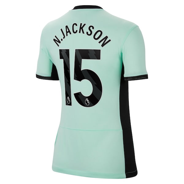 Nicolas Jackson Chelsea Nike Women's 2023/24 Third Stadium Replica Player Jersey - Mint