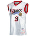 Allen Iverson Philadelphia 76ers 2000/01 Hardwood Classics 75th Anniversary Swingman Jersey - Platinum