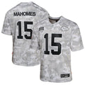 Patrick Mahomes Kansas City Chiefs Nike Youth 2024 Salute to Service Game Jersey - Arctic Camo