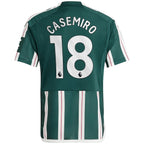 Casemiro Manchester United adidas Youth 2023/24 Away Replica Player Jersey - Green/White