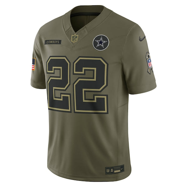 Emmitt Smith Dallas Cowboys Nike 2025 Salute to Service Retired Limited Jersey - Olive