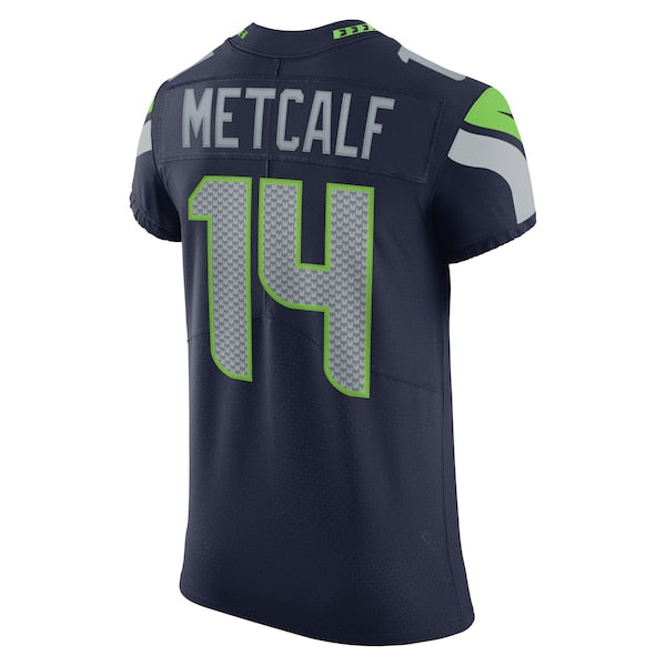 DK Metcalf Seattle Seahawks Nike Vapor Elite Player Jersey - College Navy/Neon Green