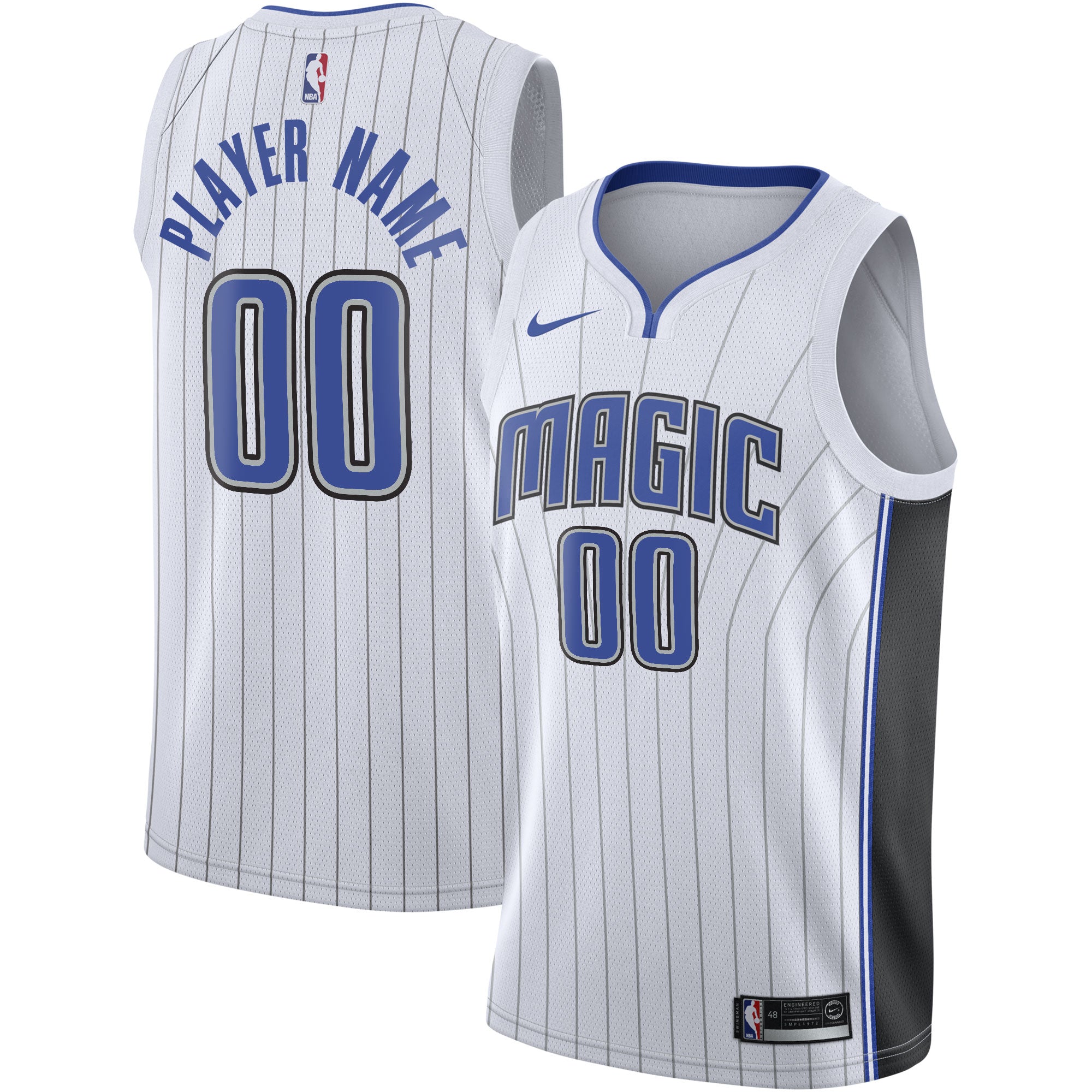 Orlando Magic Nike 2020/21 Swingman Custom Jersey - Icon Edition - Black/White
