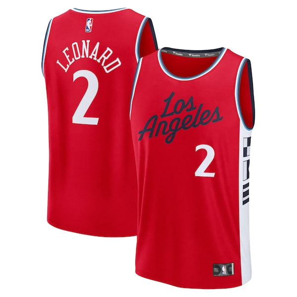 Kawhi Leonard LA Clippers  Youth Fast Break Replica Player Jersey - Statement Edition - Red