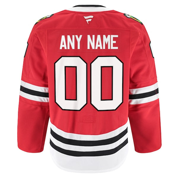 Chicago Blackhawks  Home Authentic Pro Custom Jersey - Red