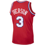 Allen Iverson Philadelphia 76ers 2001/02 Hardwood Classics Swingman Jersey - Red