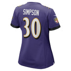 Trenton Simpson Baltimore Ravens Nike Women's  Game Jersey -  Purple