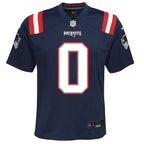 Christian Gonzalez New England Patriots Nike Youth Game Jersey - Navy/Red