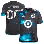 Minnesota United FC adidas Youth 2024 Starry Night Replica Custom Jersey - Black