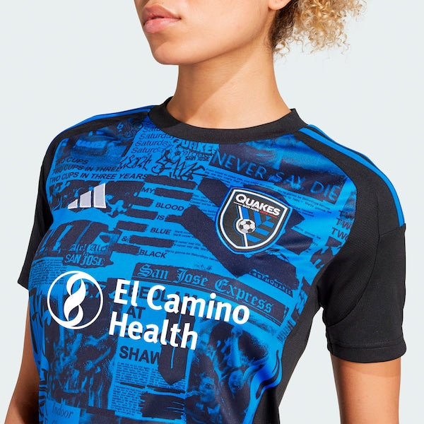 San Jose Earthquakes adidas Women's 2025 Headliner Replica Jersey - Black