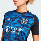 San Jose Earthquakes adidas Women's 2025 Headliner Replica Jersey - Black