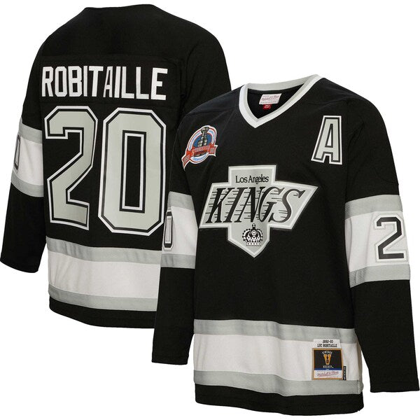Luc Robitaille Los Angeles Kings Alternate Captain Patch 1992/93 Blue Line Player Jersey - Black