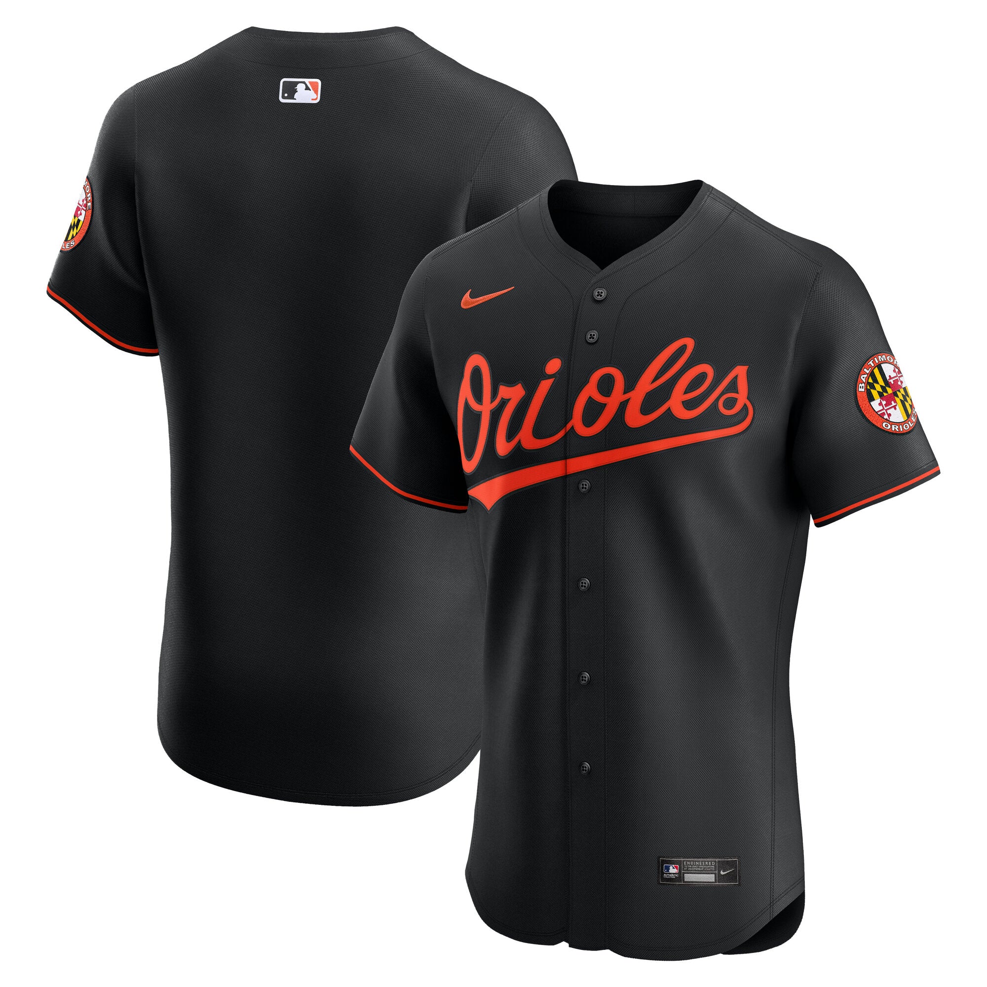 Baltimore Orioles Nike Alternate 2  Elite Jersey - Orange/White/Black