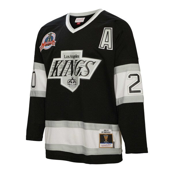 Luc Robitaille Los Angeles Kings Alternate Captain Patch 1992/93 Blue Line Player Jersey - Black