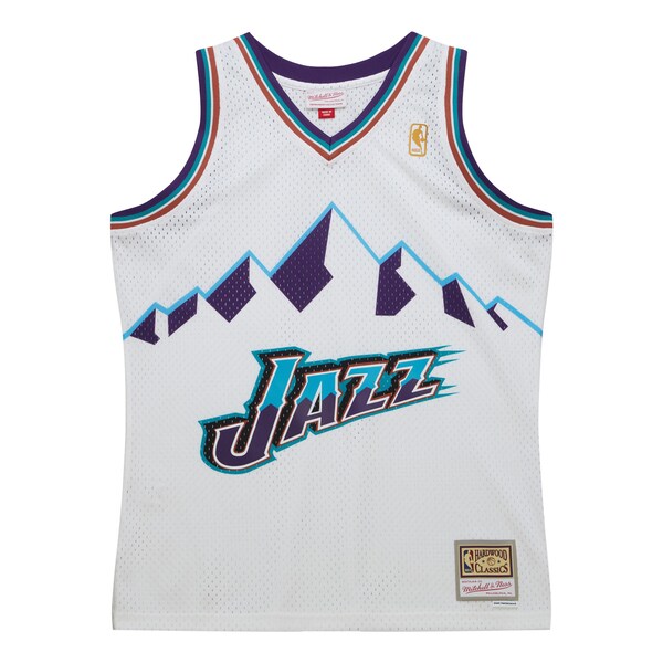 Utah Jazz 1996-97 Hardwood Classics Swingman Jersey - White