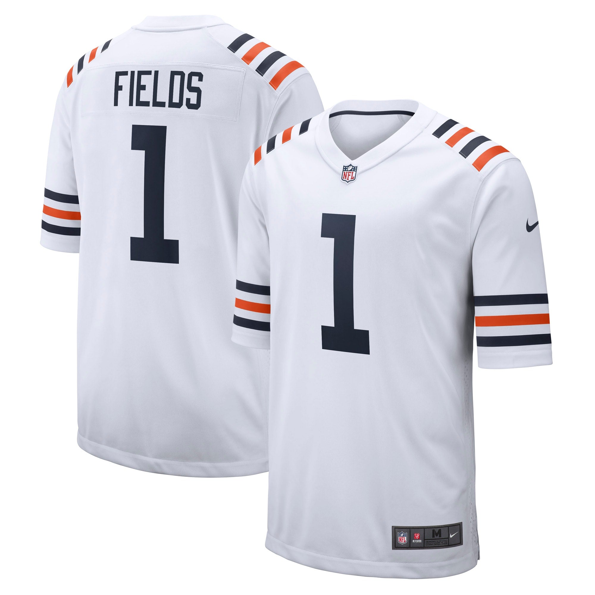 Justin Fields Chicago Bears Nike Player Game Jersey - Orange/White