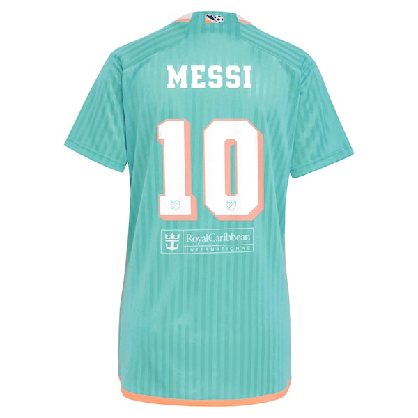 Lionel Messi Inter Miami CF adidas Women's 2024 Archive Replica Player Jersey - Aqua