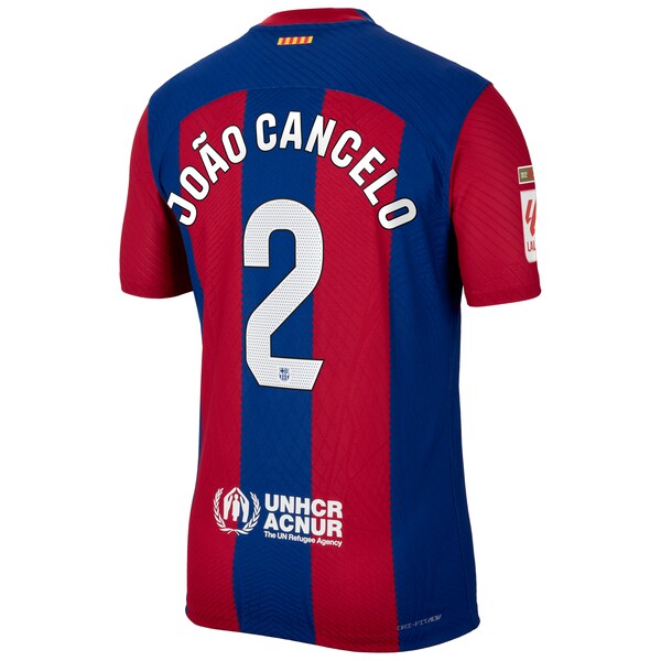 Joao Cancelo Barcelona Nike 2023/24 Home Match Authentic Player Jersey - Royal/Aqua/White