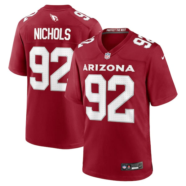 Bilal Nichols Arizona Cardinals Nike Team Game Jersey -  Cardinal